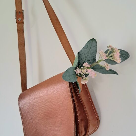 Magnifique besace vintage en cuir