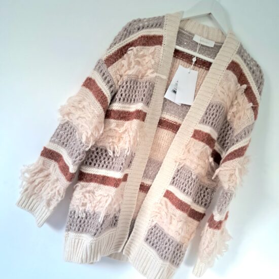 Gilet cardigan avec mohair et alpaga